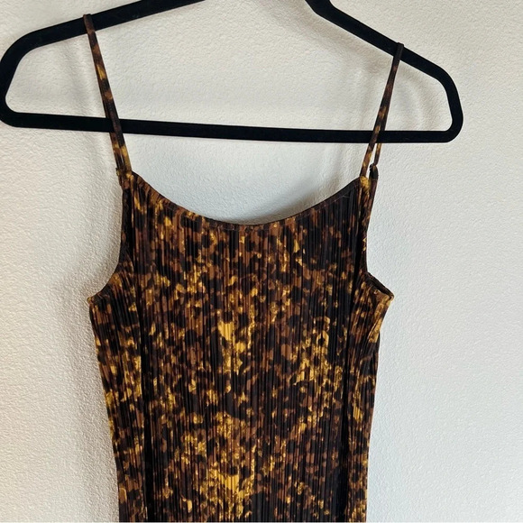 NWOT Rails Ami Tortoise Shell Print Plisse Pullover Slip Dress Casual Women’s XS - Picture 3 of 11